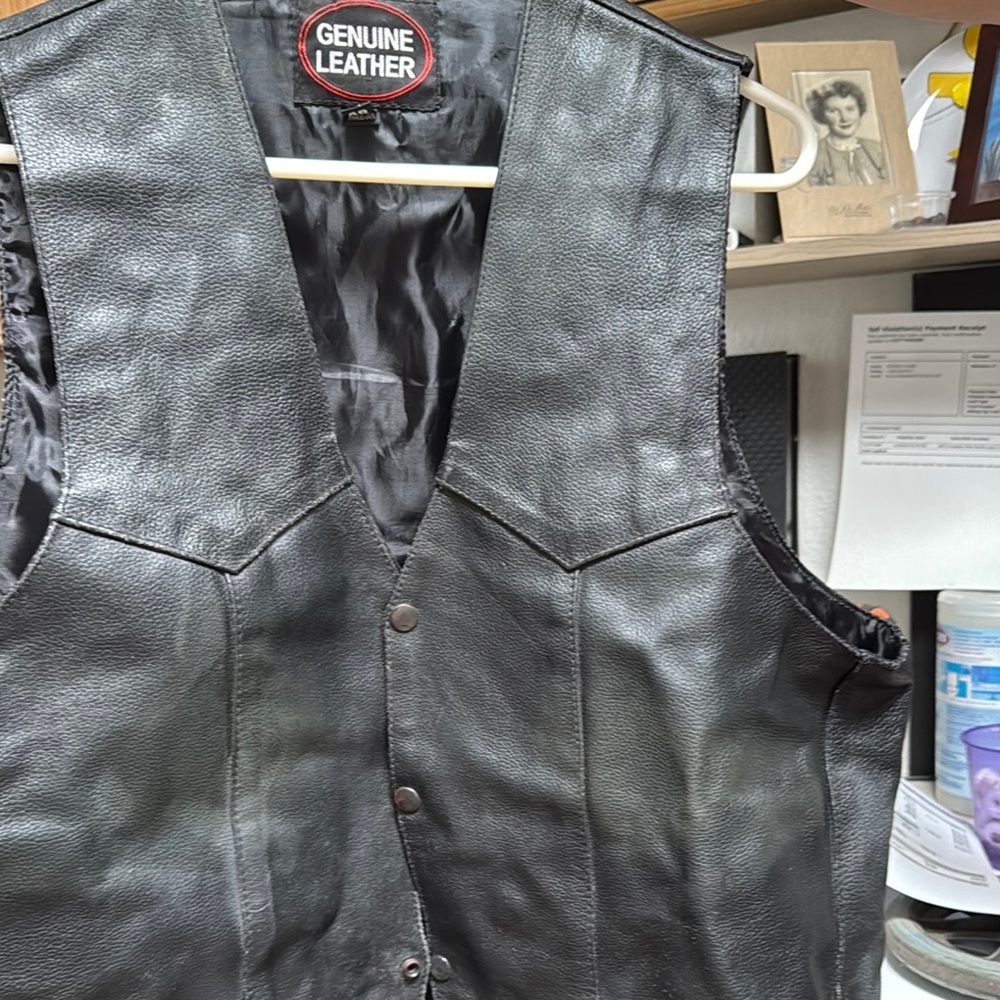 Black Leather Vest